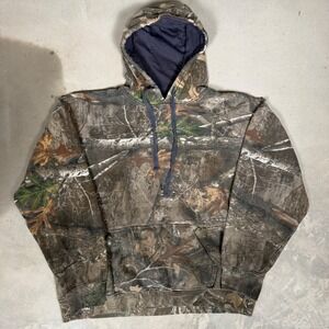 Gamehide Realtree Edge Camo Hoodie Mens Large Brown Green Hunting Pullover L